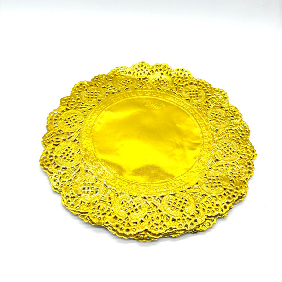 19cm Gold Paper Doilies 10pcs