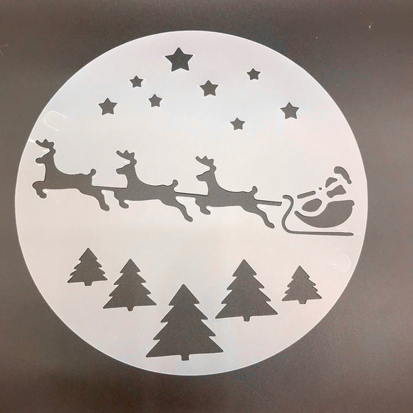 Christmas Stencil Round 23cm Style 6