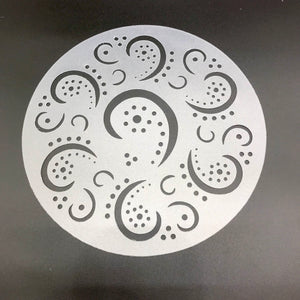 Swirl Stencil Round 20cm Style 2