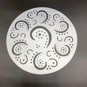 Swirl Stencil Round 20cm Style 2