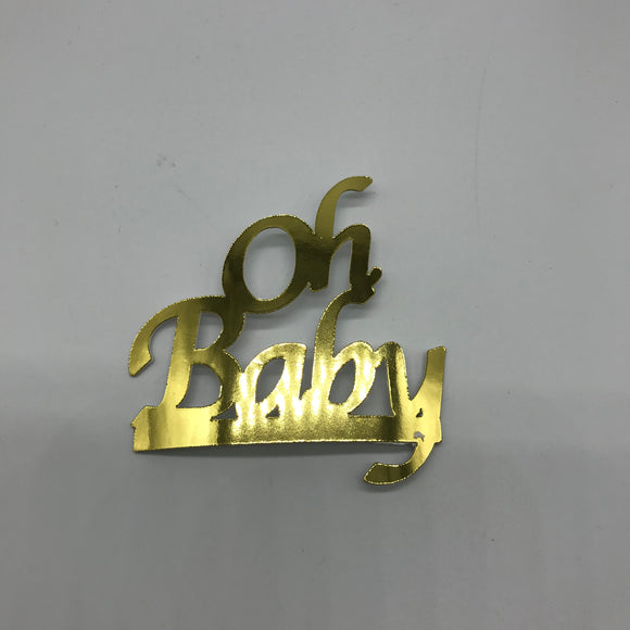 Oh Baby Charms 6's Gold Cardstock