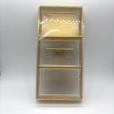 3 Cavity Gold & Black Base with Clear Dome