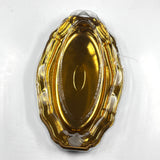 Oval Gold & Black Base with Clear Dome