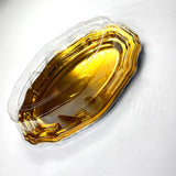 Oval Gold & Black Base with Clear Dome