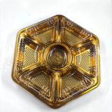 7 Cavity Gold & Black Base with Clear Dome