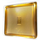 Large Square Gold & Black Base with Clear Dome