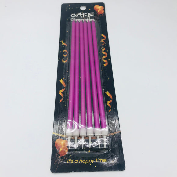 Pink Metallic XLong Birthday Candles 18cm