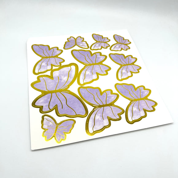 Paper Butterflies with Wire Purple