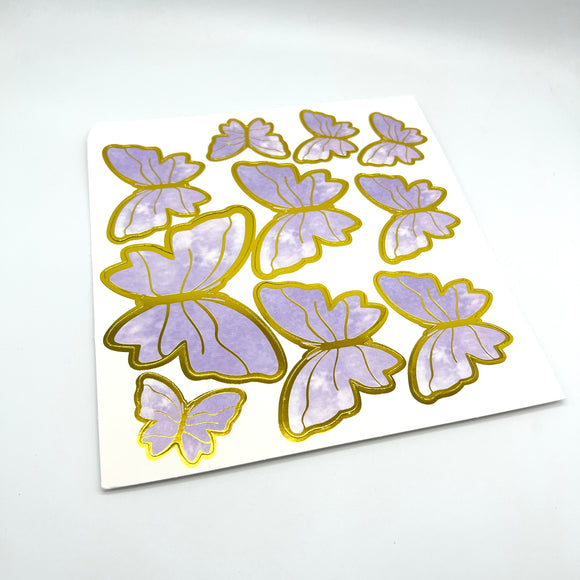 Paper Butterflies with Wire Purple 10s