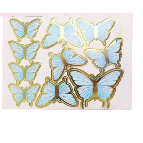 Paper Butterflies with Wire Blue