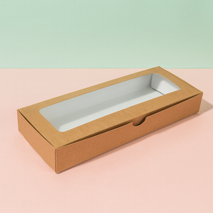 Kraft Doughnut Box – 3 Doughnuts (26.5 x 9.5 x 5.5cm)