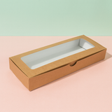 Kraft Doughnut Box – 3 Doughnuts (26.5 x 9.5 x 5.5cm)