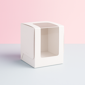Large Cupcake Box with Window – 4" x 4" x 5" (10 x 10 x 12cm)