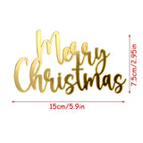 Merry Christmas Gold Topper 15cm