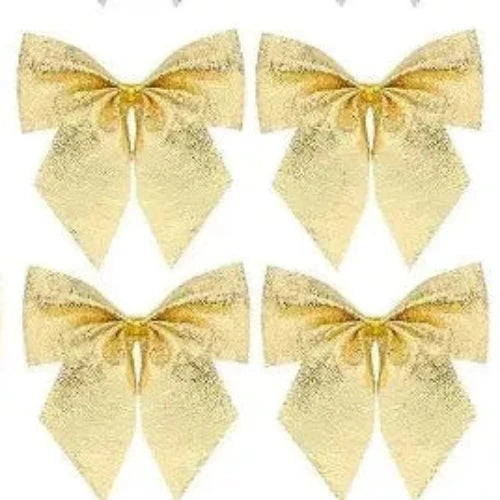 Metallic Bow 5cm Gold 4pcs
