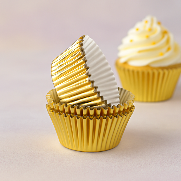 Metallic Baking Gold Paper Cups 50pcs