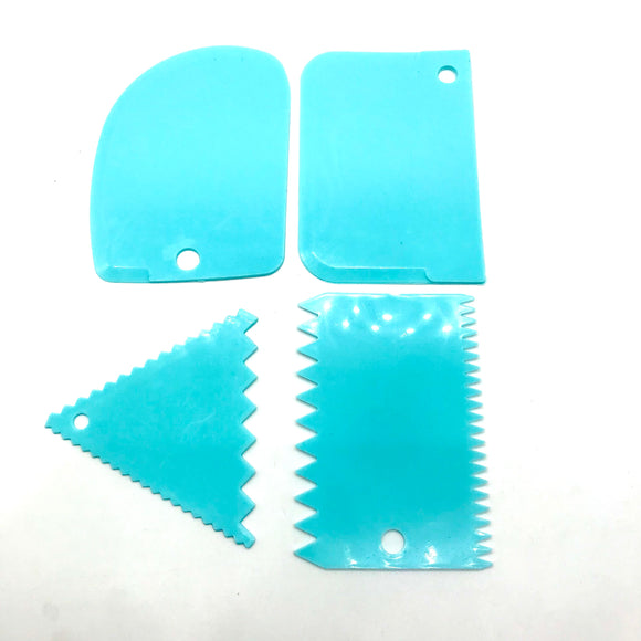 Mini Double Sided Pattern Scraper 4pc