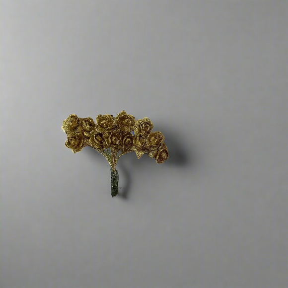 Mini Glitter Gold Rose Bundle