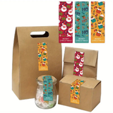 Mixed Christmas Stickers (9cm x 3cm) 3pcs