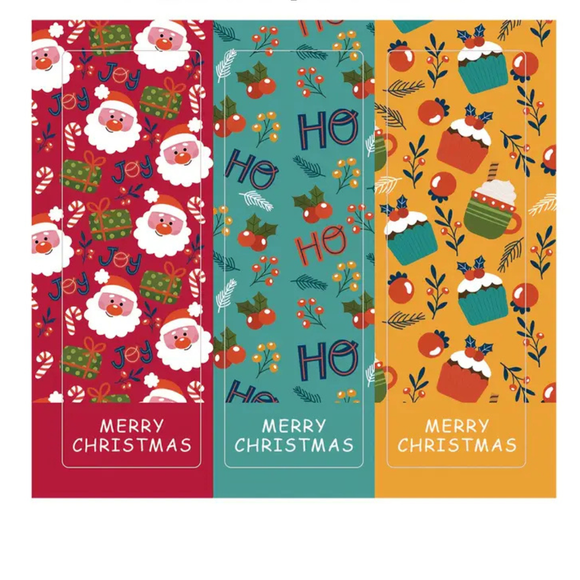 Mixed Christmas Stickers (9cm x 3cm) 3pcs