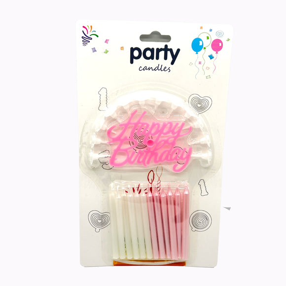 Pink Pastel 25pcs Candle Pack