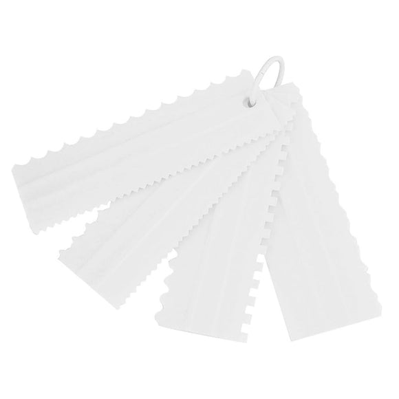 Plastic 8 Pattern Scraper White 20.5cm