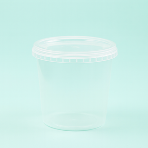 Plastic Tub With Lid 500ml Tamper Proof 6pcs