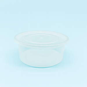 Plastic Tub with Vacuum Lid 250ml 6pcs