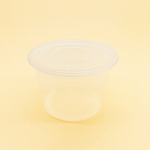 Plastic Tub with Vacuum Lid 500ml 6pcs