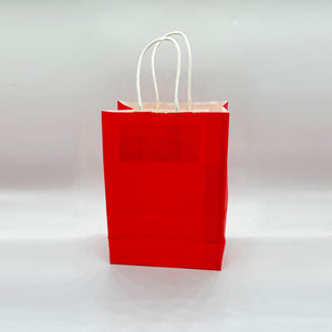 Red Paper Gift Bag 5's 26cm x 21cm