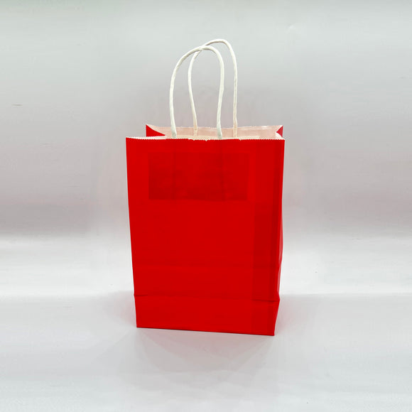 Red Paper Gift Bag 5's 26cm x 21cm