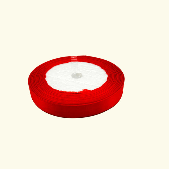 Red Satin Ribbon Roll 15mm Thick