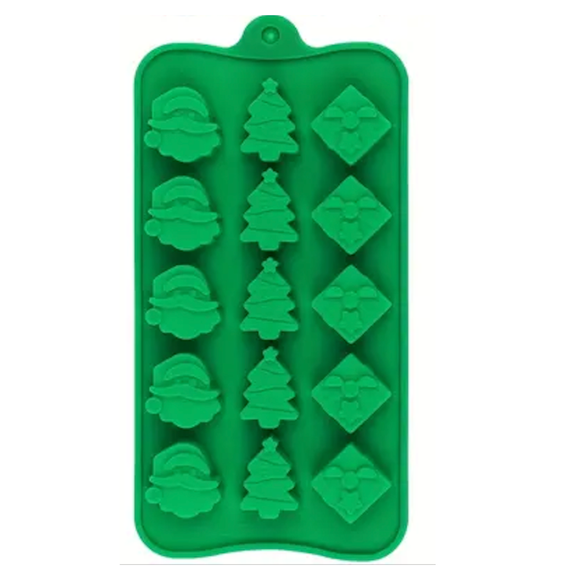Santa Tree Gift Silicone Mould 15 Cavity