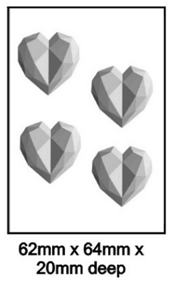 Barco Choc Mould - Geode Heart (AA130)