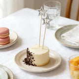 Silver Open Star Bamboo Picks 10pcs