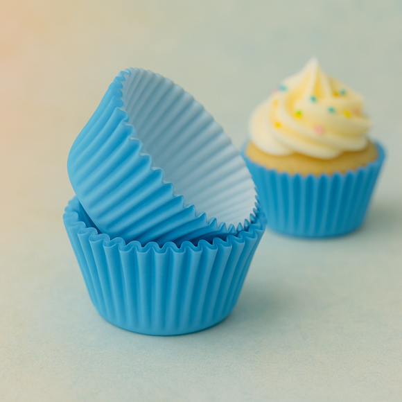 Baking Sky Blue Paper Cups 100pcs