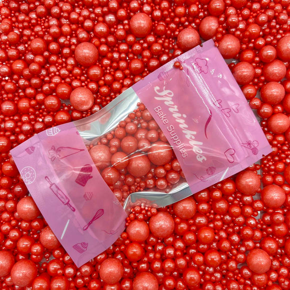 Mixed Sizes Sprinkles Red 