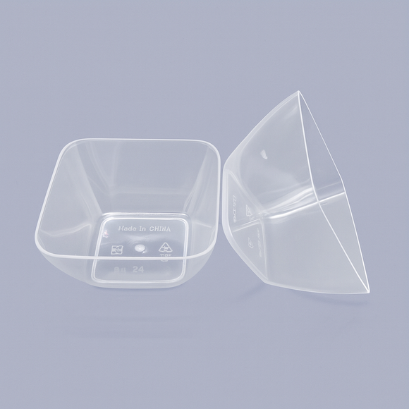 Square Mini Dessert Cup – Acrylic (6pcs, No Lid)