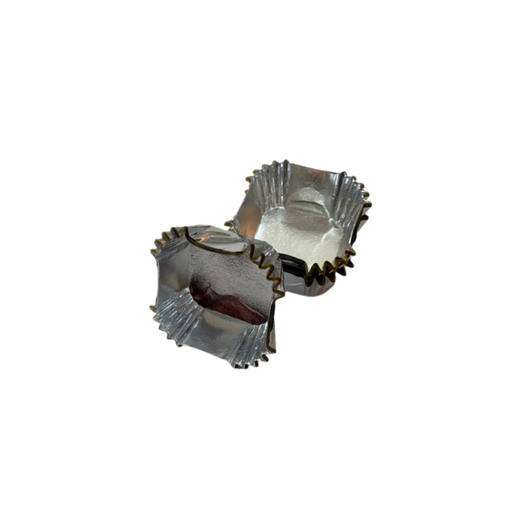 Square Silver Baking Cups 24pcs