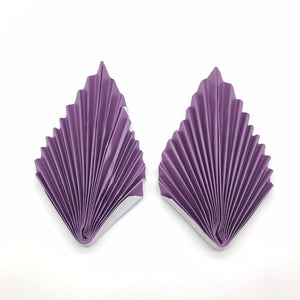 Palm Spear Leaves Paper Topper 2pcs 11cm Purple