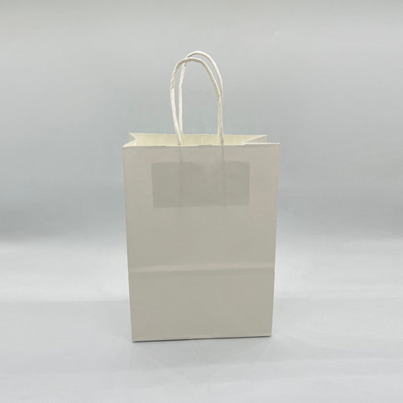 White Paper Gift Bag 5's 21cm x 15cm