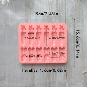 Rabbit & Carrot Silicone Mould