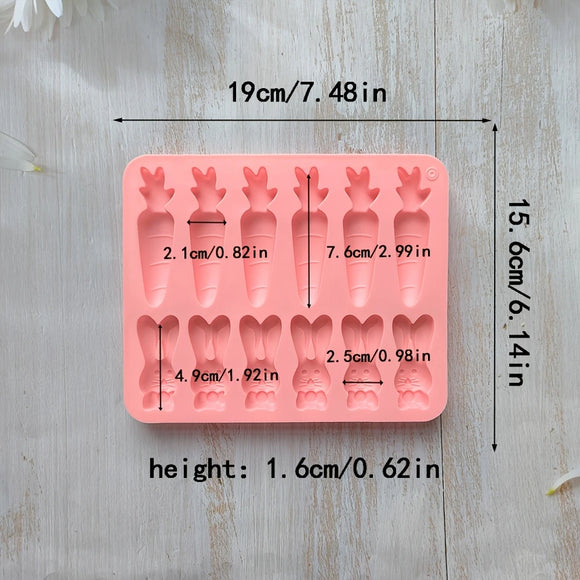 Rabbit & Carrot Silicone Mould
