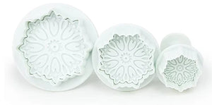 Floral Pattern Plunger Cutter 3pcs