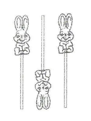 Barco Choc Mould - Bunny on stick (EE05)