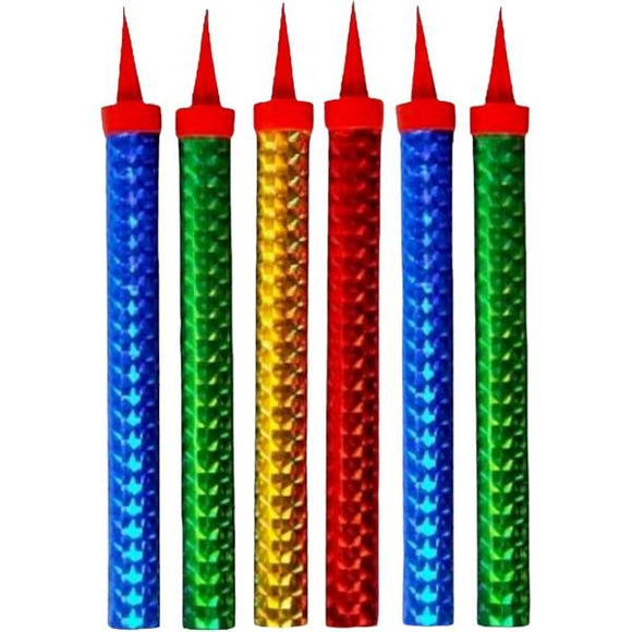 Multi Firework Sparkler Candles 6pcs Short