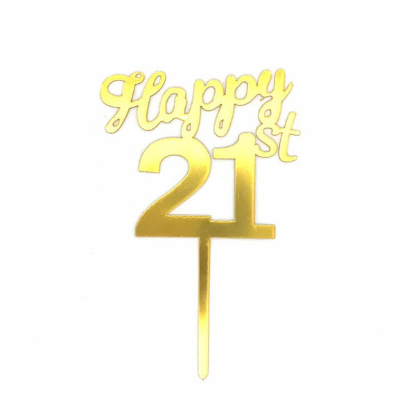 Gold NP Topper - HBD 21st