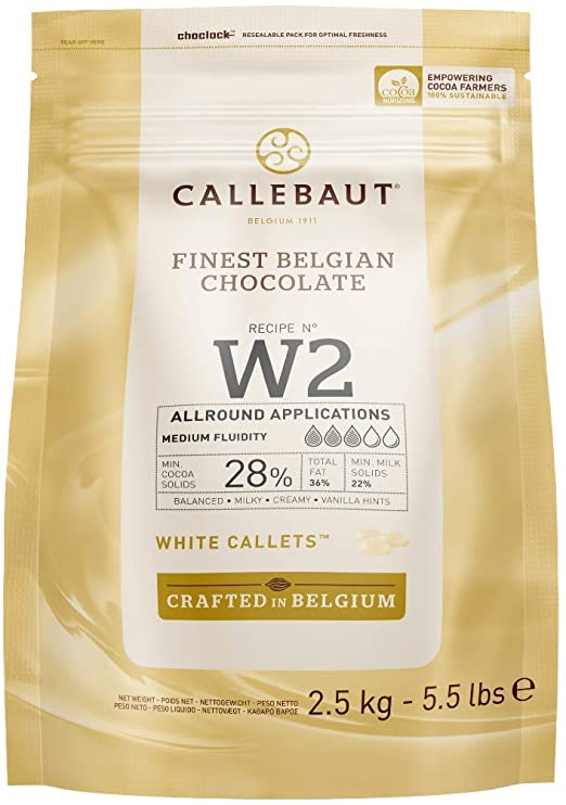 Callebaut Chocolate White W2 28% Callets 500g (Prepacked)