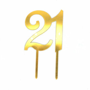 Gold NP Topper - Number 21 19602