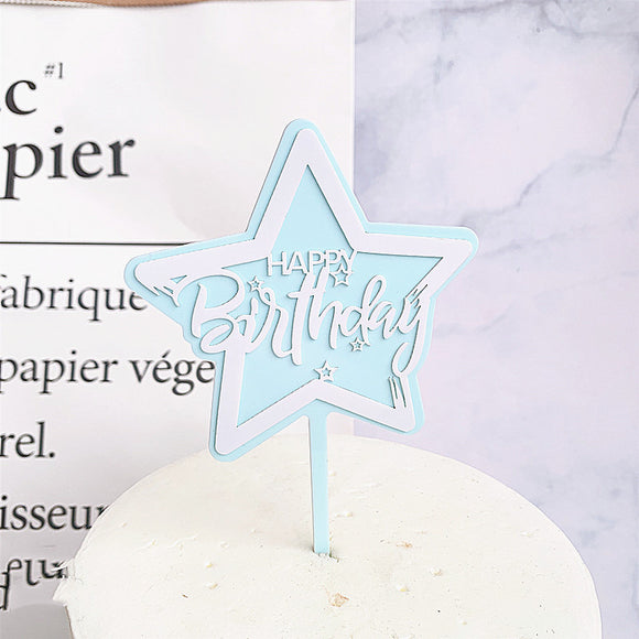 Star Hbd Topper Blue White